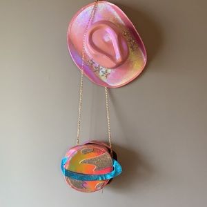 Holographic Pink + Blue Glitter Saturn Purse 🛸🪐🤠